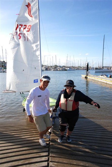Mat Belcher assists Fran Eastgate on the ramp - Photo Suellen Hurling © Suellen Hurling 